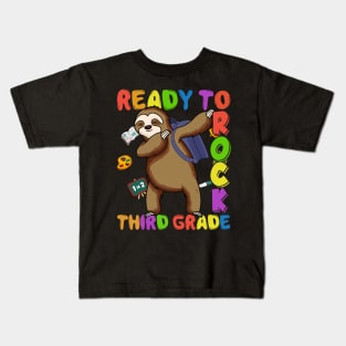 Dabbing 3rd Grade Sloth Back To School Kids T-Shirt